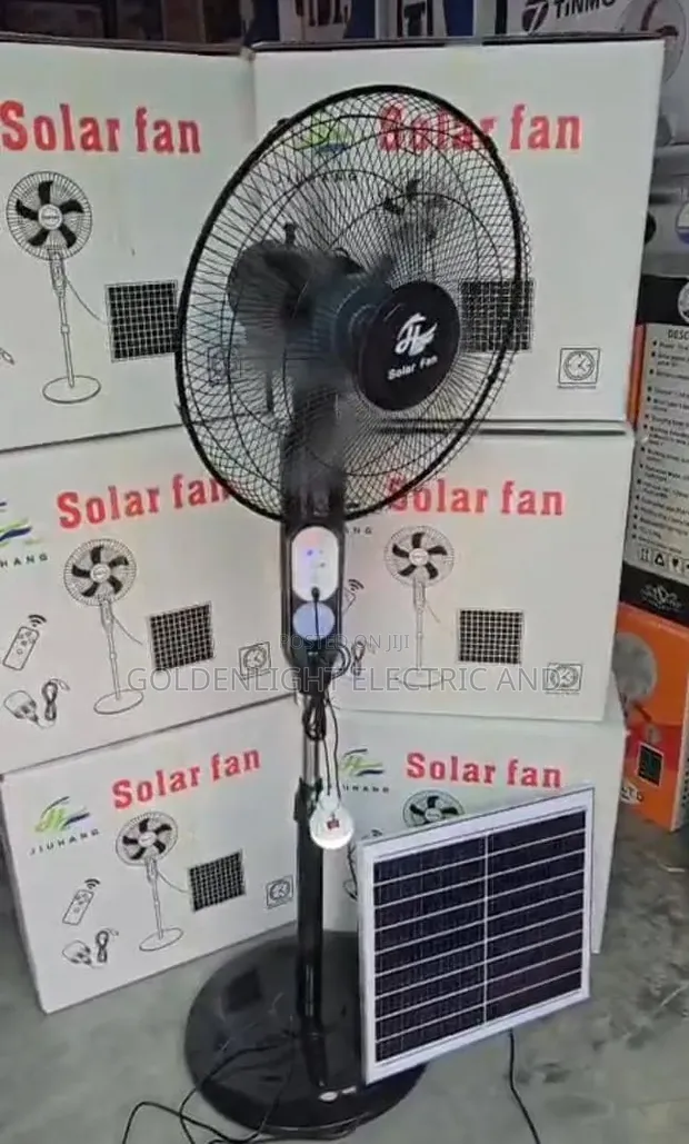 16-Inch Rechargeable Solar Standing Fan - 1