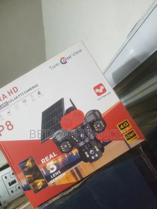 360° Triple-Lens Solar Security PTZ Camera - 1