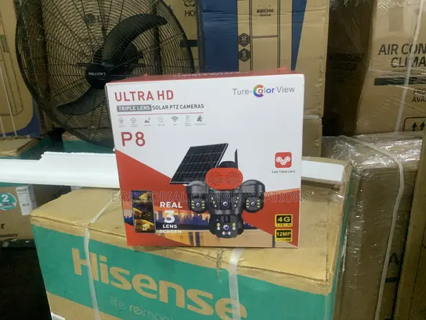 Ultra HD 3-Lens Solar Powered PTZ Camera - 1