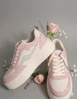 Premium Trendy Women's Pink Cream Chunky Platform Sneakers - 3