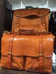 Luxury Leather Executive Rolling Duffel Travel Luggage Set - 2