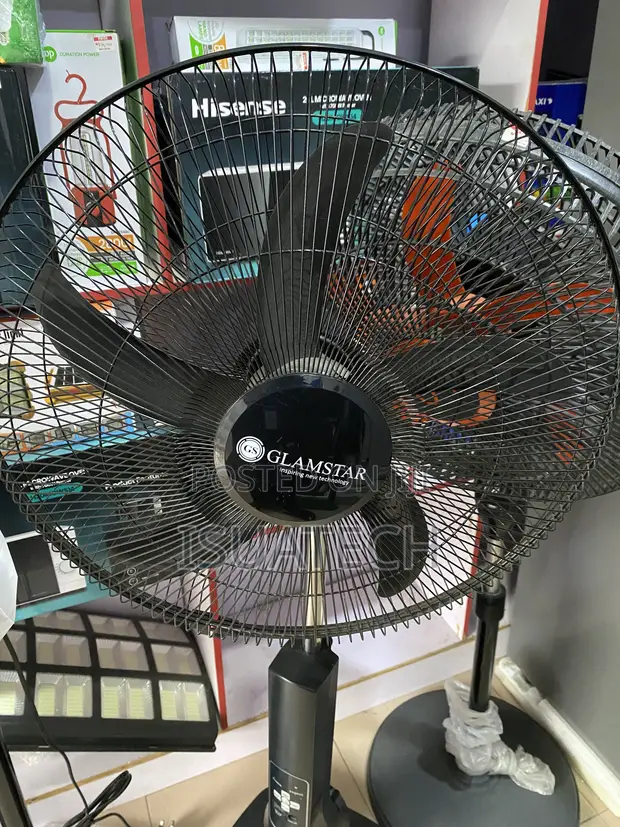 Glamstar Rechargeable Standing Fan (Black) - 1