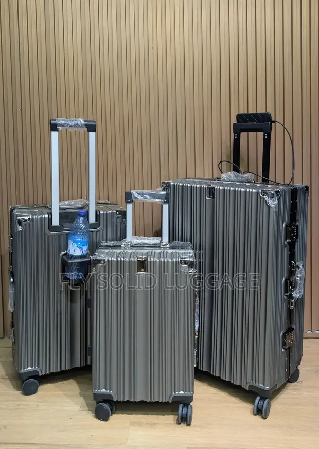 High Fly Aluminum Frame Luggage with Cup Holder & USB - 1