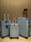 High Fly Aluminum Frame Luggage with Cup Holder & USB - 3