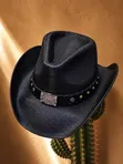 Brown Leather Bucket Hat - 2