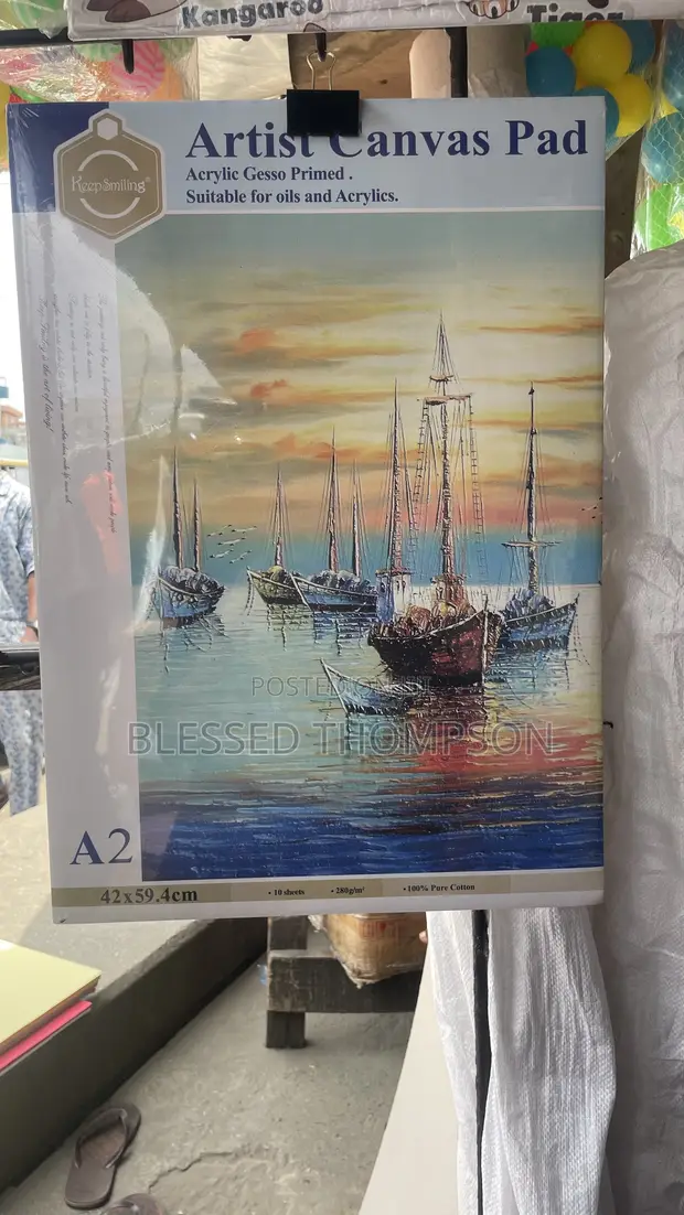 A2 Canvas Pad - 10 Sheets, 250gsm - 1