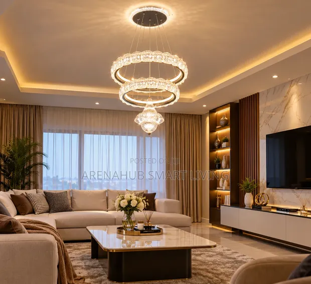 French Luxury Crystal Chandelier - LED Ceiling Lamp - 1