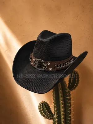 Black Quality Leather Bucket Hat