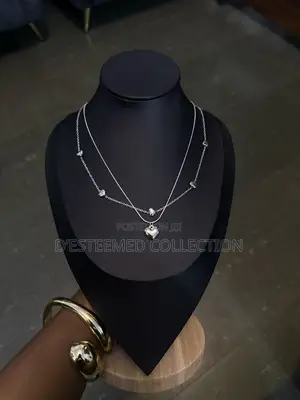 Double-Layered Stainless Steel Necklace - Silver Plated