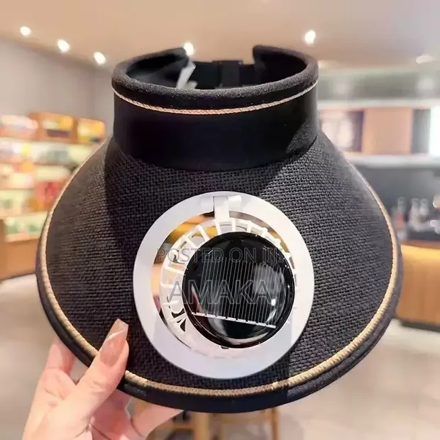 Solar Powered Rechargeable Fan Visor Hat - 1