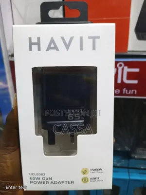 Havit 65W GaN 3-Port PD Fast Charger (UK Plug)