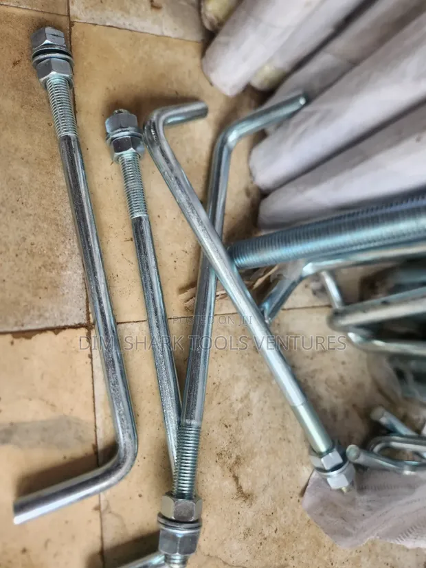 20mm x 2ft Galvanized Anchor Foundation Bolt - 1