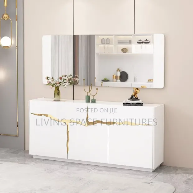 Unique Modern Sideboard with Mirror - 1
