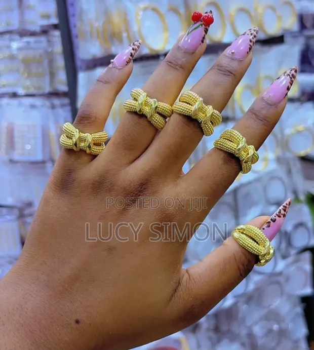 Stylish Gold Tone Knuckle Rings - 1