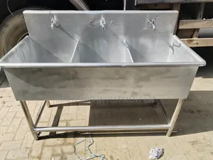 Triple Bowl Industrial Scrub Sink - ACE