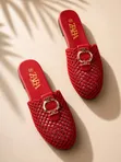 Zara Luxury Mesh Slides - Women's Size 40 - 2