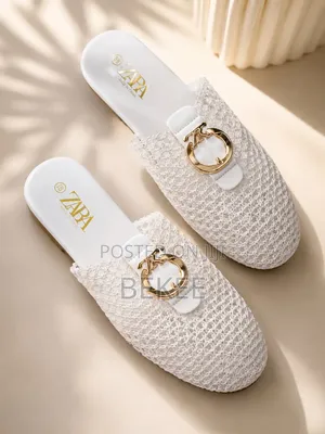 Zara Luxury Mesh Slides - Women's Size 40