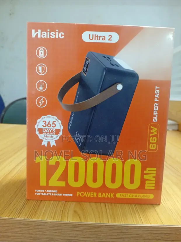 Haisic 120000mAh Power Bank, 66W Mai Sauri - 1