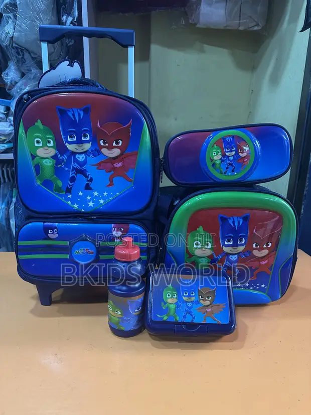 Brand New Trolley School Bag Set with Lunch Accessories - 1