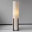 Fabric LED Floor Lamp - Wood Standing Light - 1