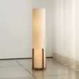 Fabric LED Floor Lamp - Wood Standing Light - 2