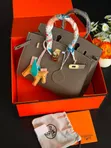 Luxury Hermes Epsom Leather Birkin Bag 25cm - 1