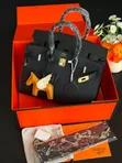 Luxury Hermes Epsom Leather Birkin Bag 25cm - 3