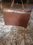 Genuine Leather Handbags - Black & Brown - 2