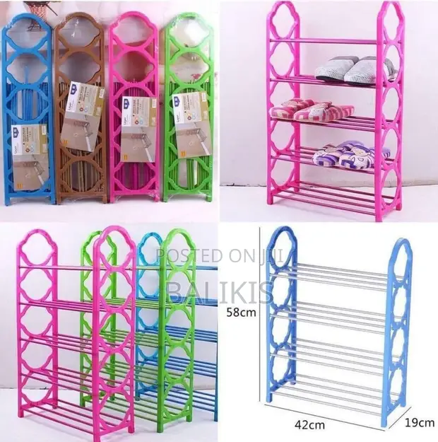 4-Tier Plastic Shoe Rack / Organizer - 1
