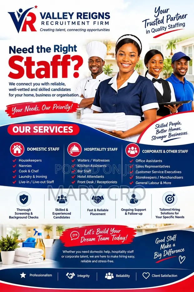 Valley Reigns Recruitment: Ma'aikatan Gida - 1