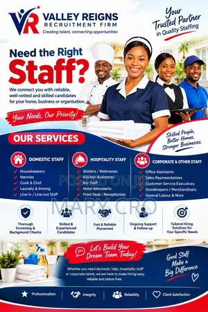 Valley Reigns Recruitment: Domestic Staff Agency