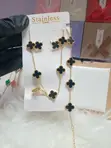 Luxury Stainless Steel Jewelry Set - Van Cleef & Arpels Style - 1