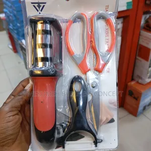 3-in-1 Kitchen Knife Set (Sharpener, Peeler, Scissors)
