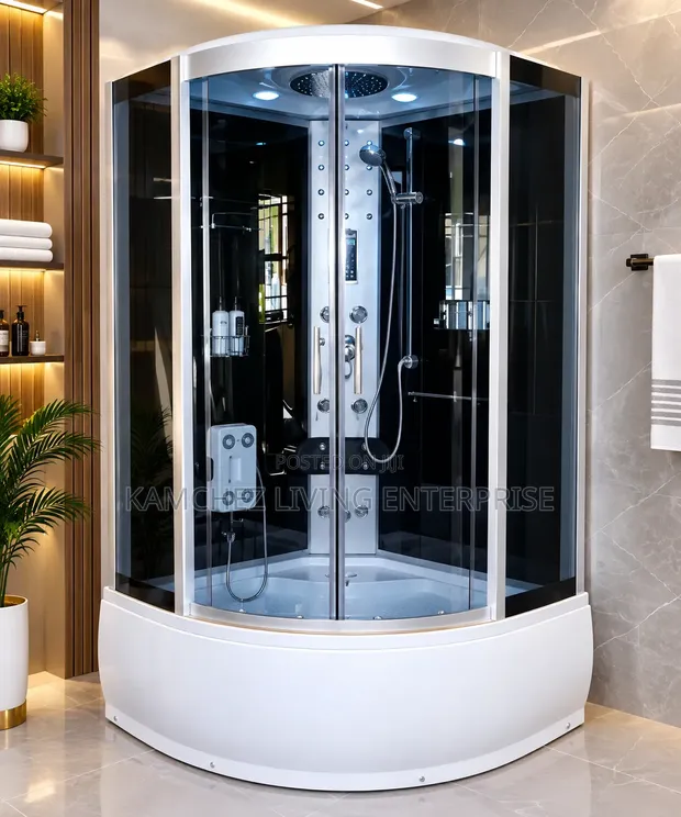Premium 100x100cm Shower Cubicle with Steam Bath - 1