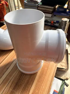 8" White Tee Junction - PVC