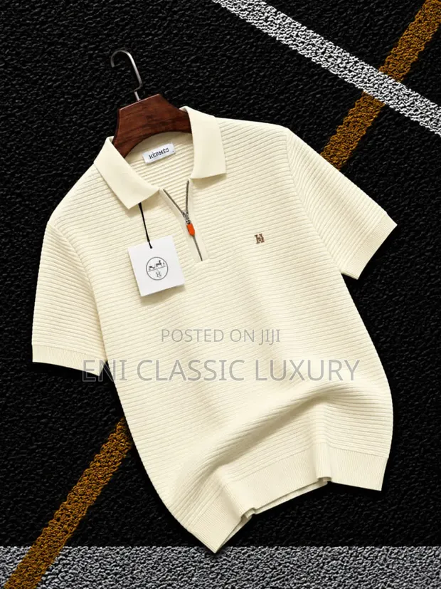 Hermes Luxury Men's T-Shirt - White Cotton - 1
