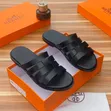 Men's Black Premium Leather Slide Sandals (Izmir Style) - 1