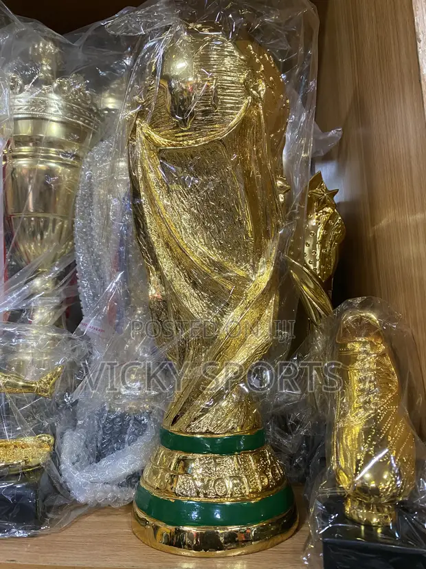 Brand New Gold World Cup Trophy - 1