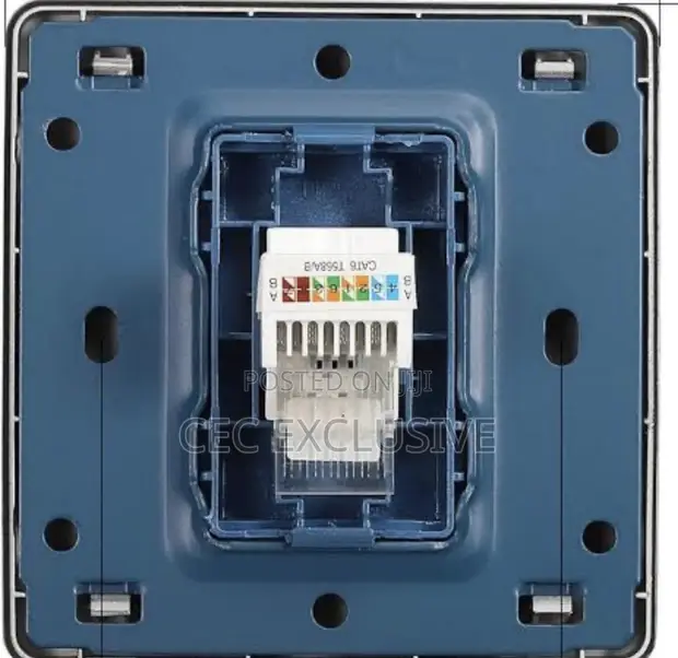 Black Cat6 Data Socket - 1
