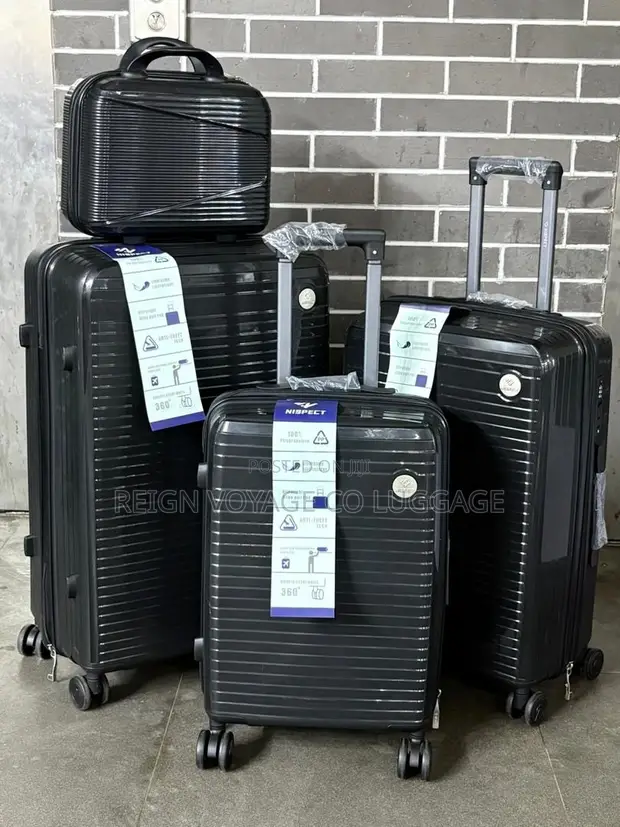 Set of 4 Luggage Boxes - Black - 1