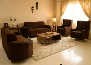 Premium 7-Seater Chocolate Brown Sofa Set | Abuja