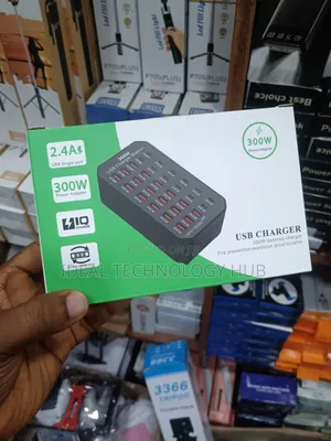 300W 30-Port USB & Type-C Charging Station