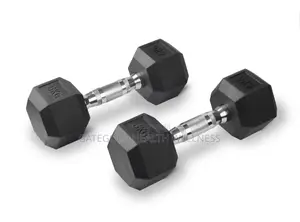 45kg Rubber Hex Dumbbells/Weights BT-006-W