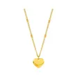 Elegant Gold Stainless Steel Heart Drop Pendant Necklace - 2