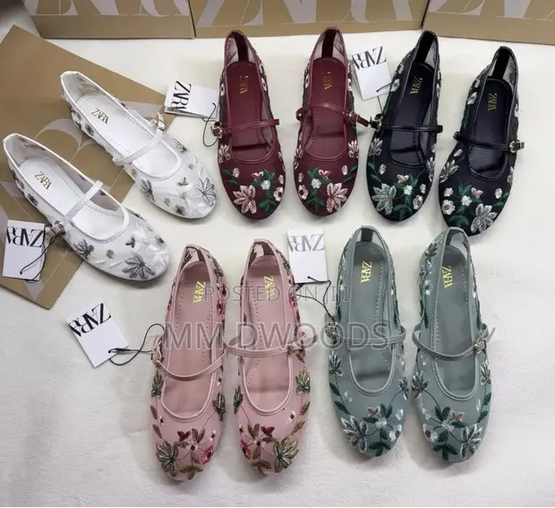 Brand New Floral Ballerina Shoes - 1