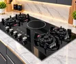 Luxury 5-Burner Hybrid Glass Gas Cooker/Hob - 4 Gas + 1 Electric - 1