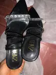 Zara Black Kitten Heel Shoes - Size 40 - 1