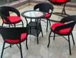 Poolside Rattan Chairs and Glass Table Set - 1