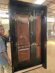Superdoor Double Security Door (Brown, Iron) - 3