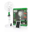 GD Times 16" Rechargeable Fan with Solar Panel & Night Light - 2